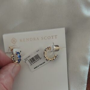 Kendra Scott Gold and Blue Stone Earrings